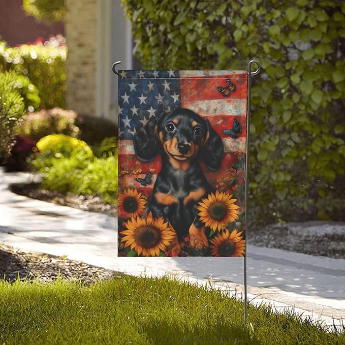American Flag Garden Flag 12x18 In Double Sided Yard Flags Lawn Sign Decor No Flagstand
