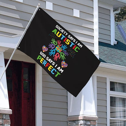 Autism Awareness Flag 3x5 Ft Fade Proof Outdoor Indoor With Metal Grommets Autism Awareness Banner Home House Garden Yard Decorative Sign