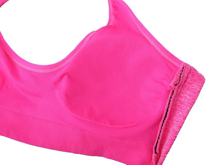 Women's Zipper Front Closure Sports Bra Racerback Yoga Bras