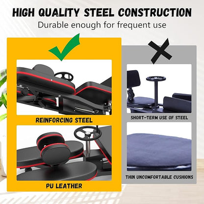 Rigel Leg Stretcher, 220LBS Leg Stretch Machine, Heavy Duty Steel Frame Equipment Splits Machine, Leg Stretching Training Machine for Home Gym Split Machine Training Fitness