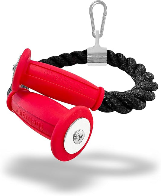 Ergonomic Tricep Rope | 30” Non-Slip Cable Attachment | Wrist Pressure Relief | Grip Strength & Forearm Activation | Home & Commercial Gym Accessory | for Cable Machine & Smart Gym