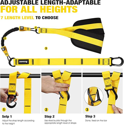 Pull Up Assistance Bands, Resistance Bands for Pull Up Bar Workout, Adjustable Heavy Duty Pull Up Assist Equipment with 4 Assistance Bands, Home Gym Fitness Exercise Strength Training