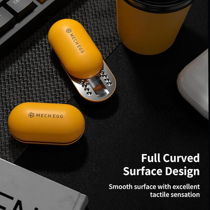Fidget Mech Egg Finger Slider Fidget EDC Egg Sensory Metal Office Fidget Toys for Home Office Executive Desk Toys Adults Relieve Stress ADHD/Autism (Yellow)