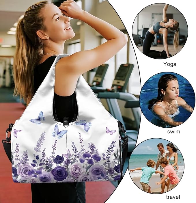 Yoga Mat Bag for Women Men Large Carryall Tote with Adjustable Shoulder Strap for Gym Yoga Travel Pilates Office