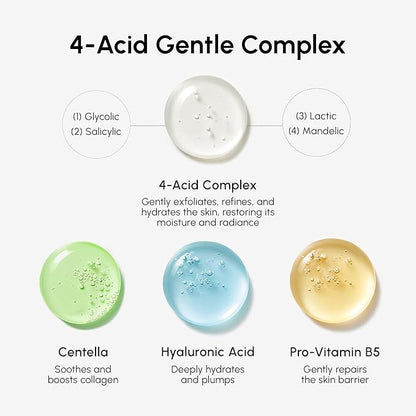 MAREE Exfoliating Toner with Salicylic Acid – AHA BHA Face Exfoliant & Pore Cleaner – BHA Liquid Exfoliant for Sebum & Dead Skin Care Remover – Face Exfoliator – Acido Salicilico Exfoliante Facial