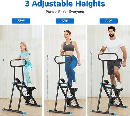 Stair Stepper for Home Gym,Folding Vertical Climber Cardio Exercise Machine,Stair Climber for Full Body Workout with Adjustable Handlebar for Women & Men