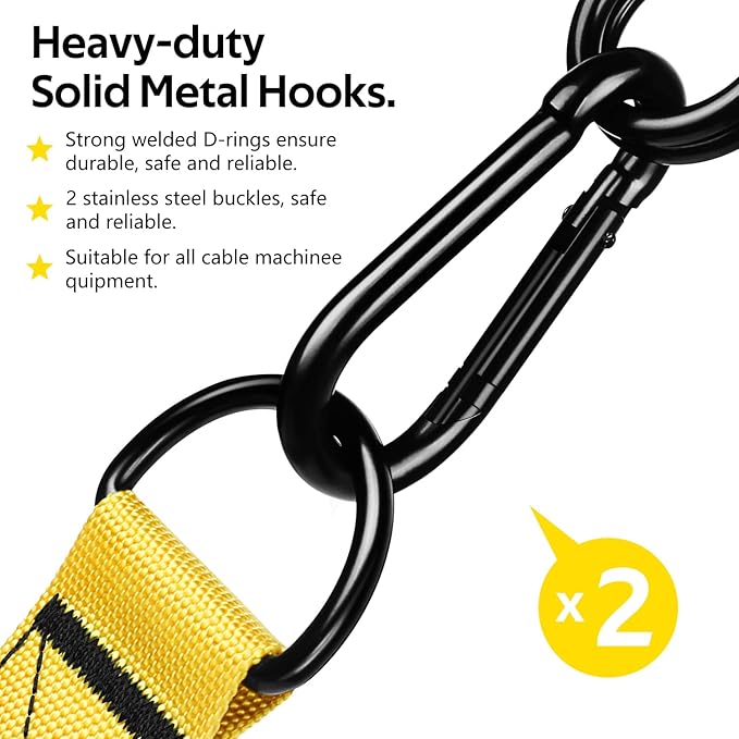 WALITO Exercise Handles, Replacement Cable Machine Attachments for Home Gym Equipment, Pulley System, Pilates, Resistance Bands, Strength Trainer, Heavy Duty Working Out Handles
