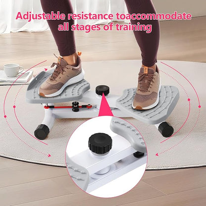 Waist Twisting Machine & Ab Twister Machine - 300 lbs Noiseless Waist Twister Board for Core Exercise, Home Gym Fitness Equipment with Resistance Bands (Women/Men)