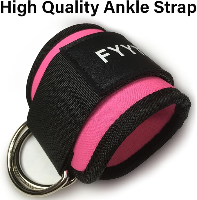 Ankle Strap(Pair) for Cable Machine, Ankle Cuff for Kickbacks, Leg Extensions, Lower Body Exercises, Glute Workouts, Booty Hip Abductors Exercise, for Home & Gym
