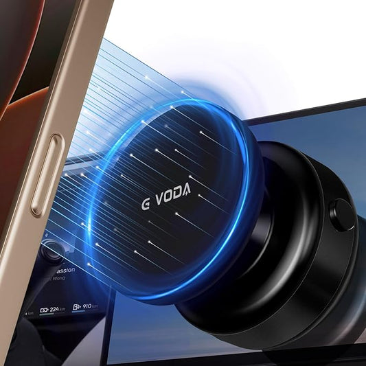 for Suction Phone Mount, 360° Adjustable Vacuum Magnetic Phone Holder,Only on Car/Gym/Mirror/Smooth Surface/Vlogging Travel,Phone Holders for Your Car Compatible with All Smartphones (Black)