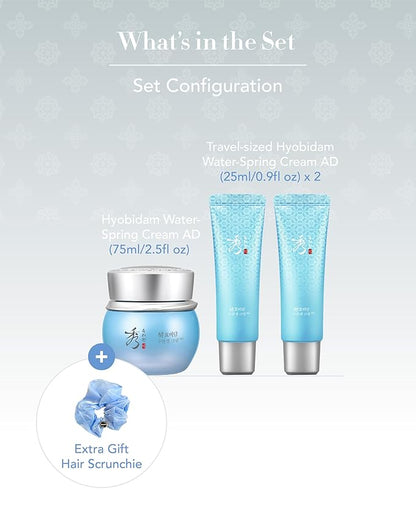 Sooryehan Water Spring Cream AD Amazon Set (Amazon Set, 4.2fl oz) - Korean Moisturizer Skincare for Deep Hydration Boost & Elasticity by LG Beauty. Fermented Ginseng, Hyaluronic Acid, Amino Acid.