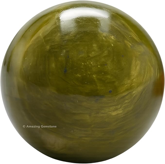 Amazing Gemstone Vesuvianite Crystal Ball with Stand - 2 Inches Crystal Sphere Meditation Balls for Witchcraft and Decorative Balls
