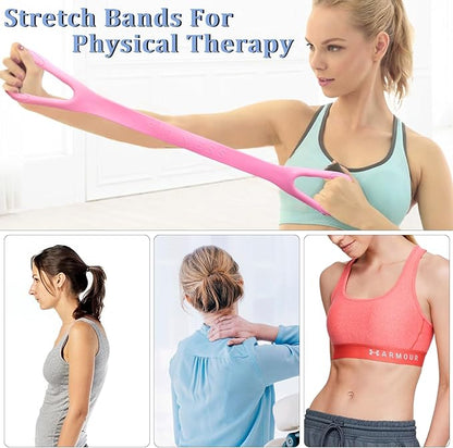 3 Pcs Figure 8 Resistance Bands Set, Arm Workout Bands Home Gym Equipment, Exercise Bands for Physical Therapy, Pilates Stretch Bands Fitness Bands, Elastic Band for Back HIPS Leg Shoulder