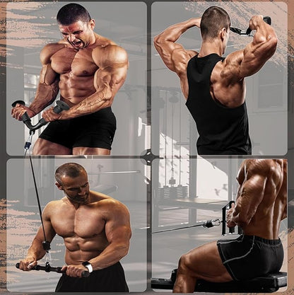 Cable Machine Attachment，LAT Pulldown Attachments Upgraded 1.3 Inch Comfort Grip Cable Attachments for Gym, Triceps Rope Bar,V Bar ,Double D Bar,Homr Gym Accessories