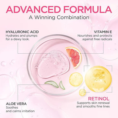 Retinol Serum for Face (2Oz) with Hyaluronic Acid, Vitamin E & Aloe Vera - Anti-Aging Serum