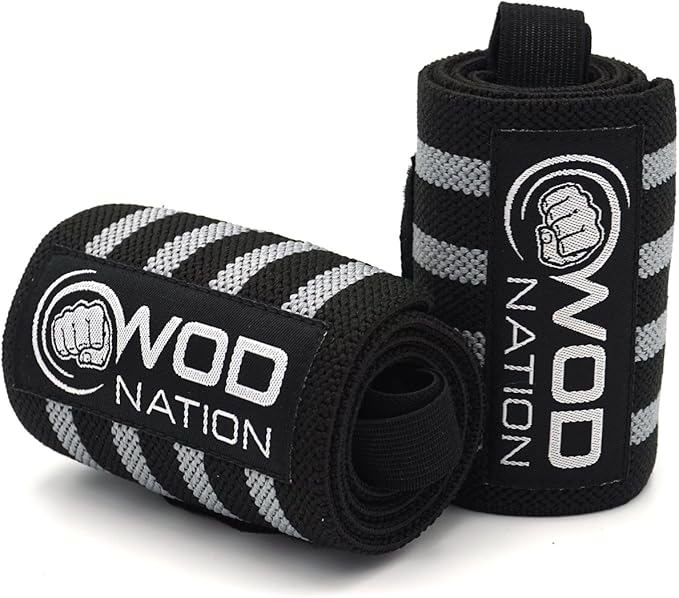 WOD Nation Wrist Wraps for Weightlifting & Strength Training – Professional Gym Straps w/Thumb Loop for Men & Women
