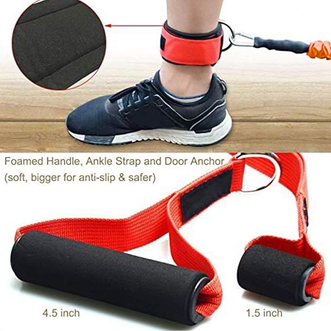 AHIER 14PCS Resistance Bands Set, Exercise Bands for Men & Women, 20lbs to 40lbs Workout Bands, Elastic Resistance Bands with Door Anchor, and Ankle Straps for Training, Yoga