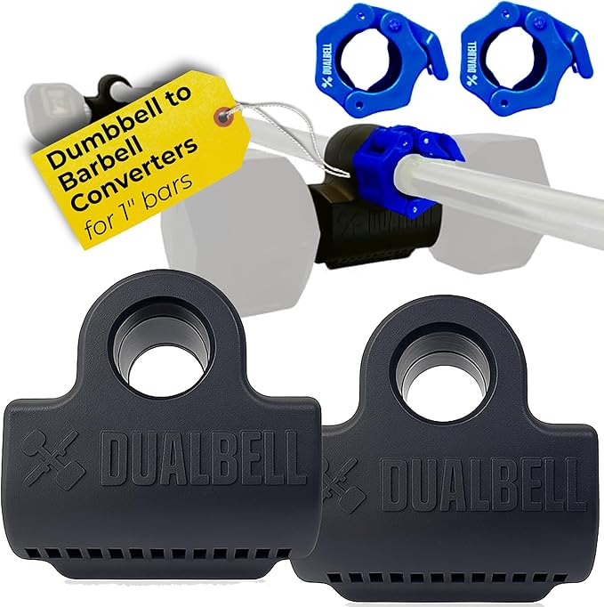 Dumbbell Barbell Converter - Dumbbell Converter Home Gym Equipment, for 1" Standard Bars, Up to 250lb Capacity Barbell Adapters- Versatile Weight Lifting Set, Suitable for Men and Women