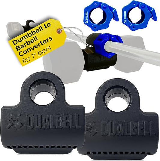 Dumbbell Barbell Converter - Dumbbell Converter Home Gym Equipment, for 1" Standard Bars, Up to 250lb Capacity Barbell Adapters- Versatile Weight Lifting Set, Suitable for Men and Women