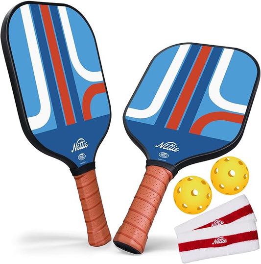 Pickleball Paddles, Carbon Fiber Pickleball Paddles Set of 1/2/4, USAPA Approved 13mm Polymer Core Pickleball Set for Intermediate, Stylish Pickleball Gifts