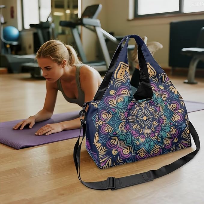 Yoga Mat Bag for Women Men Large Carryall Tote with Adjustable Shoulder Strap for Gym Yoga Travel Pilates Office