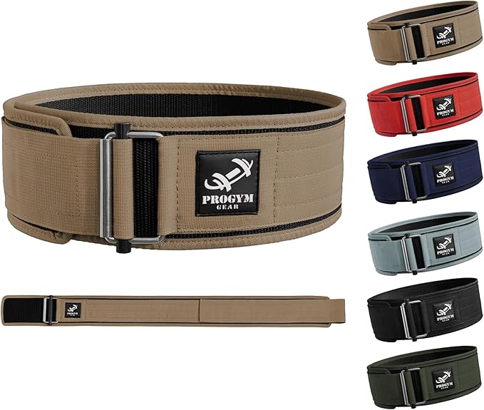 Self-Locking Weight Lifting Belt with Straps - Premium Weightlifting Belt for Serious Functional Fitness - Powerlifting - Deadlifting - Olympic Lifting Athletes - Gym Belt for Men & Women