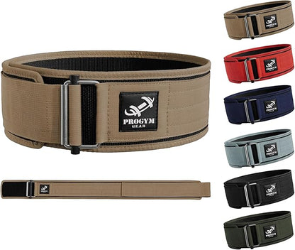 Self-Locking Weight Lifting Belt with Straps - Premium Weightlifting Belt for Serious Functional Fitness - Powerlifting - Deadlifting - Olympic Lifting Athletes - Gym Belt for Men & Women