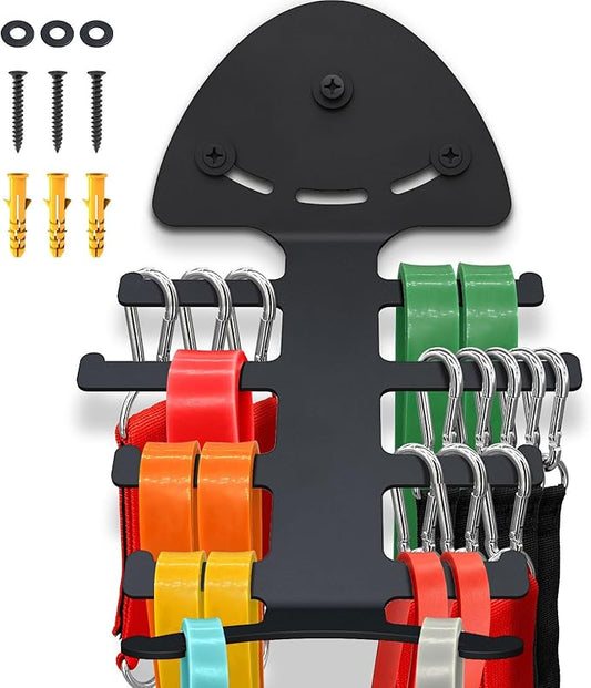 Resistance Band Storage Rack， Resistance Band Hanger Gym Organization for Home Gym Resistance Band Holder，Workout Band Rack ﻿
