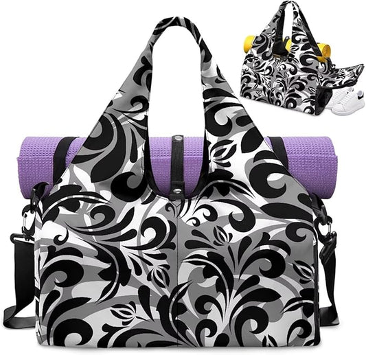 Yoga Mat Bag for Women Men Large Carryall Tote with Adjustable Shoulder Strap for Gym Yoga Travel Pilates Office