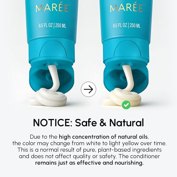 MAREE Hair Conditioner for Women and Men - Hydrating Moisturizing Color Safe Deep Conditioner For Curly Hair - Dry Damaged Color Treated Fine - Hair Care Mask Mens Acondicionador Para Cabello Rizado