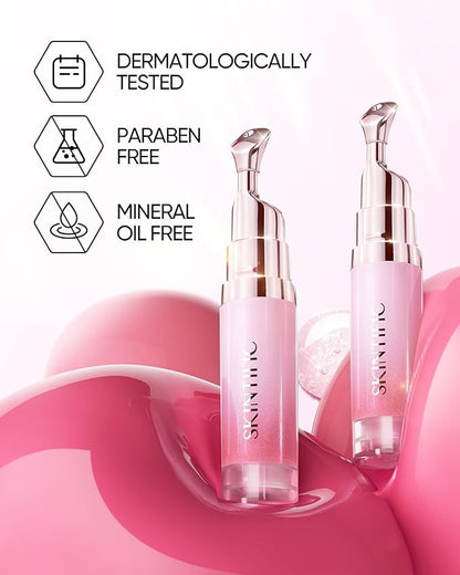 Hydrating Brightening Lip Serum, Smooth Tinted Lip Stain, Plumping Lip Gloss with Polypeptide Squalane, Moisturizing Balms, Brighten Dark Lips, Korean Beauty Makeup (00 Clear)
