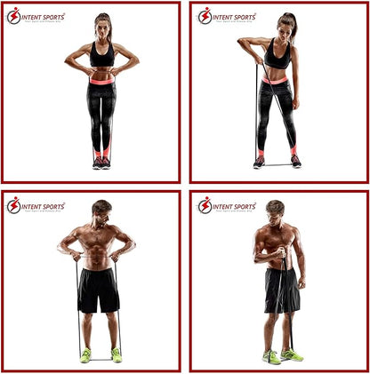 INTENT SPORTS Pull Up Assist Bands – Assistance and Resistance Bands for Pull-Up, Fitness, Body Stretching, Mobility Work, Weightlifting, Heavy Duty - Single/Set – Exercise Videos - eBook!