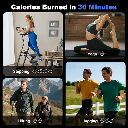 Stair Stepper for Home Gym, 350lbs Vertical Climber Machine with LCD Display, Non-Slip Pedals & 350lb Capacity Compact Folding Cardio Exercise Climber