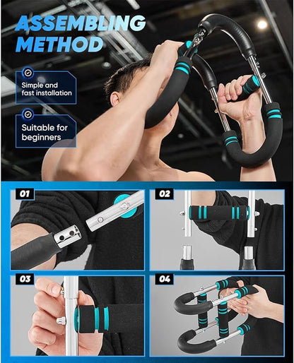 Twister Arm Exerciser,40-110lb Adjustable Chest Workout Equipment, Forearm Triceps Chest Enhanced Exercise Strengthener,Portable Detachable Upper Body Fitness Machine for Home and Gym