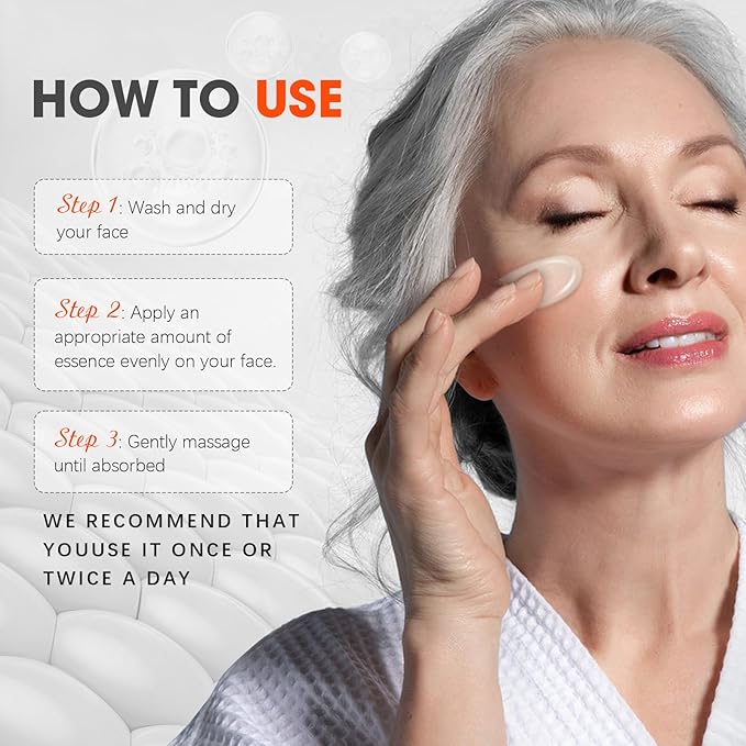 Super Vitamin C Serum for Women over 70, All-In-One Total Package Face Serum for Mature Skin, Hydrating, Lifting, Anti-Aging Reduce Wrinkles Age Spots