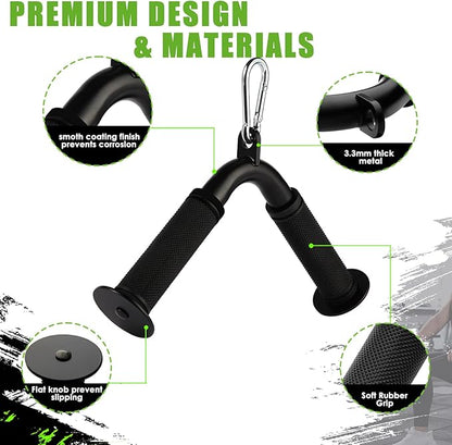 Tricep Pull Down Attachment,Bigger V Bar Attachment LAT Pulldown Attachments Cable Machine Accessories with Upgrated Grip for Home Gym Equipment
