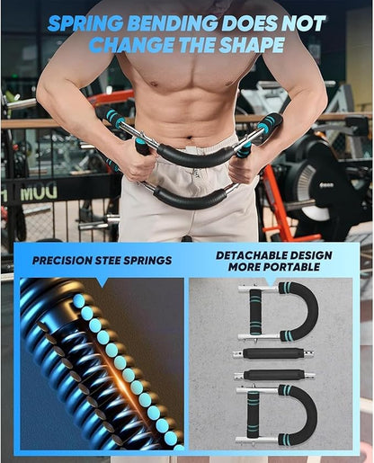 Twister Arm Trainer, Chest Workout Equipment 40-100lb Adjustable Arm Trainer, Twister Arm Trainer, Portable Power Twister Bar, Detachable Design Fitness Anywhere