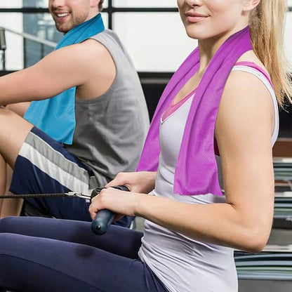 Sukeen 4 Pack Cooling Towel (40"x12"), Soft Breathable Chilly Microfiber Towel for Yoga, Sport, Running, Gym, Workout & More Activities