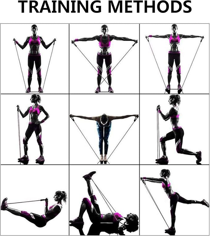 180lb Pilates Bar Kit with Resistance Band(6 x Resistance Bands),6 Level for Women Full Body Workouts,Lady Portable Resistance Band or Workout Bands for Physical Therapy Yoga,Pilates,Home&Gym for You
