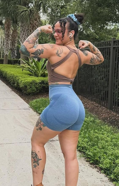 Aoxjox Women's Workout Sports Bras Twist Front Fitness Training Gym Bra Yoga Crop Lola Tank