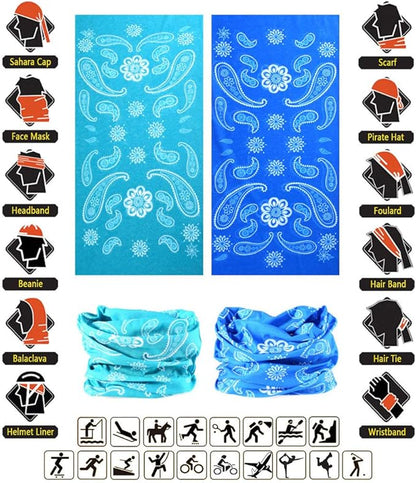 Headband Neck Gaiter Head Wrap Headwear Face Mask Magic Scarf Bandana for Men and Women