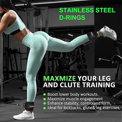 Tricep Rope Cable Machine Attachment, LAT Pulldown Attachment Tricep Pull Down Rope for Cable Machines Exercise Handles & Ankle Strap Home Gym Accessories