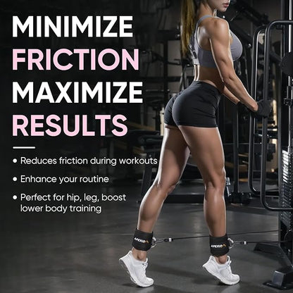 APEXUP Ankle Strap for Cable Machine, Ankle Resistance Bands, Cable Kick Back Straps for Gym, Glute Workouts, Leg Extensions, Adjustable Straps with Neoprene Padding