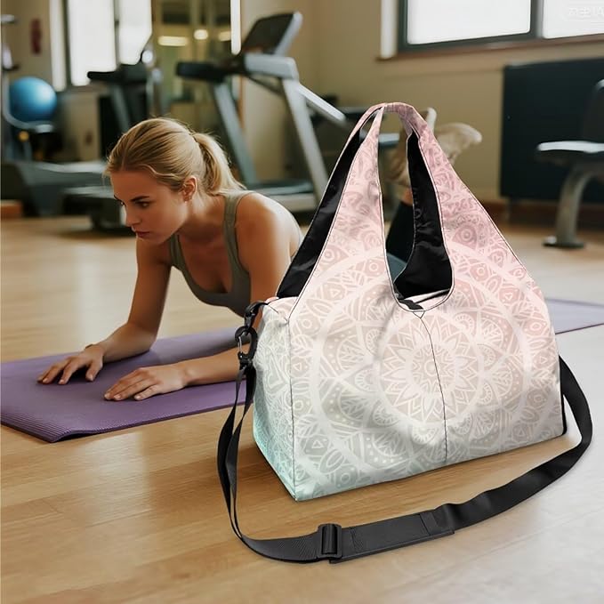 Yoga Mat Bag for Women Men Large Carryall Tote with Adjustable Shoulder Strap for Gym Yoga Travel Pilates Office