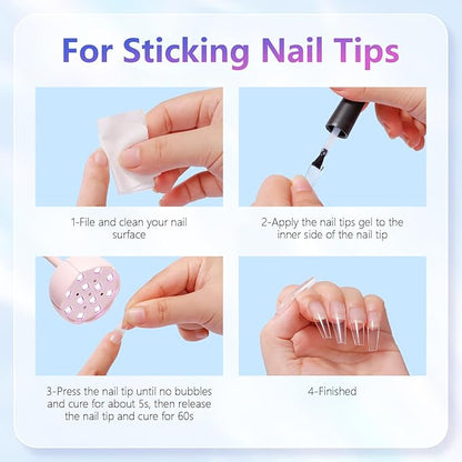 Makartt UV LED Nail Lamp - Gooseneck UV Light for Gel Nails Cherie Cordless USB 39W Nail Dryer Gel Lamp with 4 Times & Auto Sensor Professional Fast Flash Curing Polish Nail Art