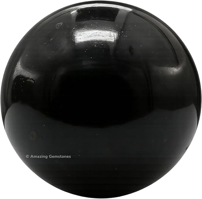Amazing Gemstone Black Tourmaline Crystal Ball with Stand - 2" Inches Crystal Sphere Meditation Balls for Witchcraft and Decorative Balls