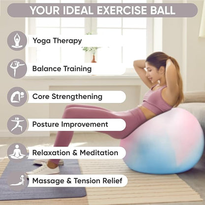 APEXUP Yoga Ball Exercise Ball Anti Slip Heavy Duty for Fitness, Balance & Core Workout