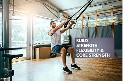 Suspension Trainer | Full Body Workout System | Strength & Resistance Training Kit with Door Anchor, Handles, and Carrying Bag – Perfect for Home, Gym, and Travel