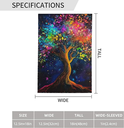 Colorful Tree Garden Flag 12x18 In Double Sided Yard Flags Lawn Sign Decor No Flagstand