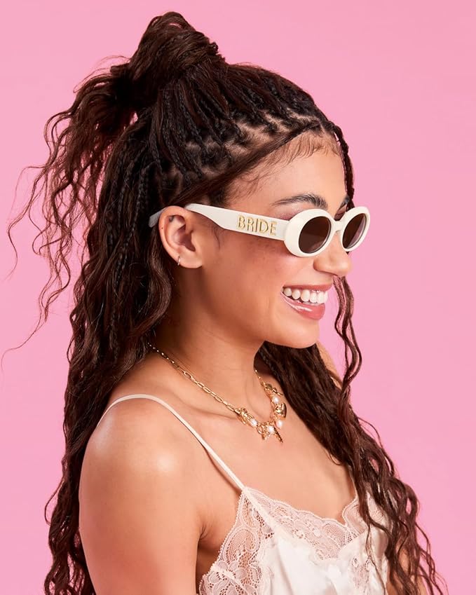 xo, Fetti White + Gold Bride Sunglasses | Bachelorette Party Sunnies, Engagement Decorations, Bridal Shower Accessory, Bach Supplies, Bridesmaid Favors, Bride To Be Gift